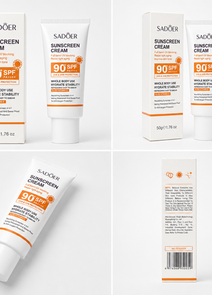 کریم ضد افتاب  SADOER  SUNCREAM 90 SPF