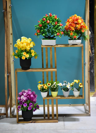 گلدان چوبی قفسچه گل