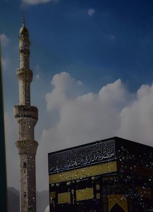 تابلوی خانه کعبه گل دار