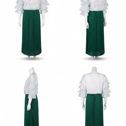 پیراهن آستین پرکی