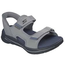 صندل مردانه پیادهروی اسکچرز Skechers Hands Free Slip-ins GO WALK 8 مدل Ken II (رنگ طوسی / زغالی)