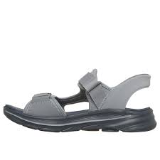 صندل مردانه پیادهروی اسکچرز Skechers Hands Free Slip-ins GO WALK 8 مدل Ken II (رنگ طوسی / زغالی)