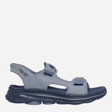 صندل مردانه پیادهروی اسکچرز Skechers Hands Free Slip-ins GO WALK 8 مدل Ken II (رنگ طوسی / زغالی)